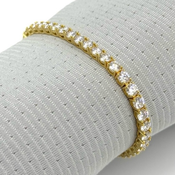 18K Gold Plated 14.40CTW Moissanite Tennis Bracelet